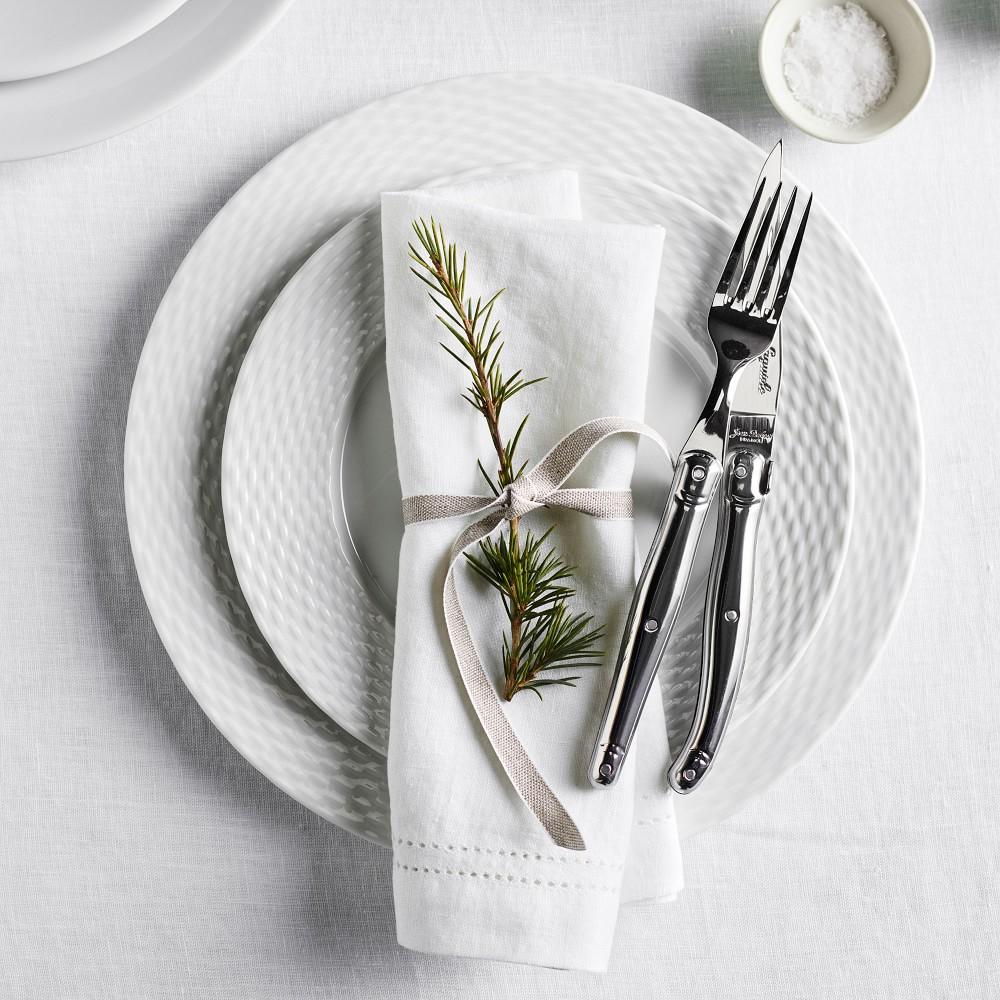 Basketweave dinnerware clearance